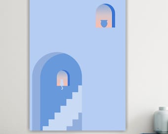 Mikonos Boho Chic Canvas Print Ready to Hang: contemporary wall art