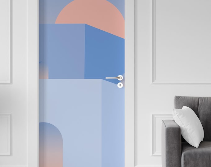 Sticker Decal for Door, Window, Fridge, Mikonos, Peel and Stick PVC