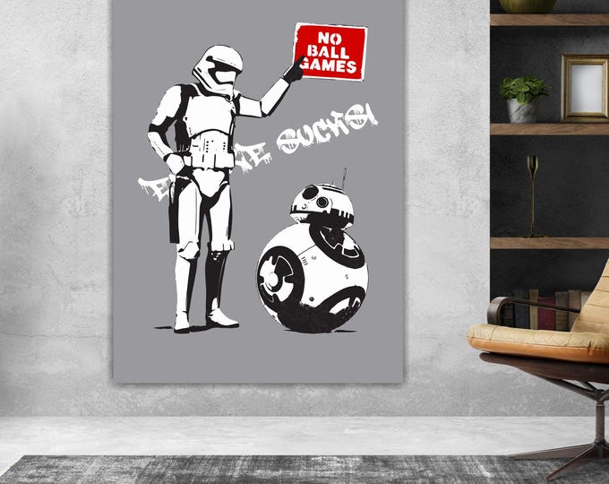 Graffiti Banksy No ball, Art Reproduction, Print on canvas, poster or ready to hang