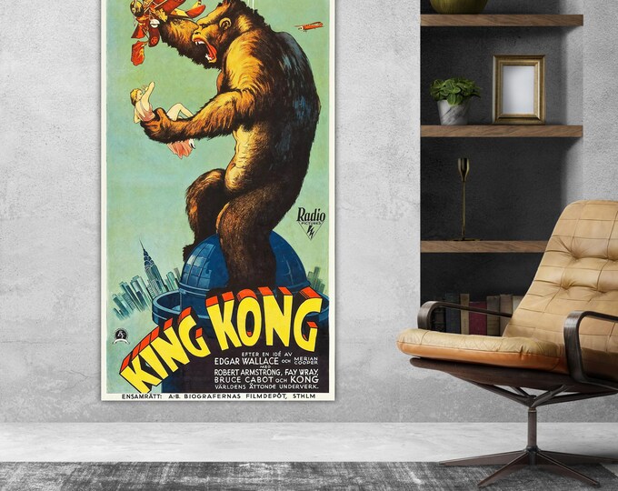 King Kond Artistic Reproduction Canvas Print, Vintage Wall Art, Ready to Hang