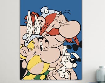 Asterix & Obelix Idefix Canvas Print: Italian Pop Art, Ready to Hang