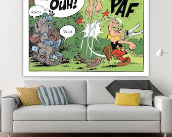 Asterix & Obelix Paf Comic Canvas Print: Anime cartoons, Ready to Hang