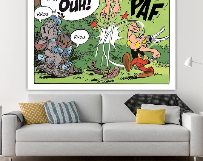 Asterix & Obelix Paf Comic Canvas Print: Anime cartoons, Ready to Hang