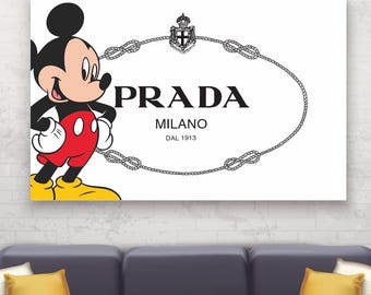 Gossip Girl Art Manifesto Print: Marfa Mickey Reproduction on Cotton Canvas