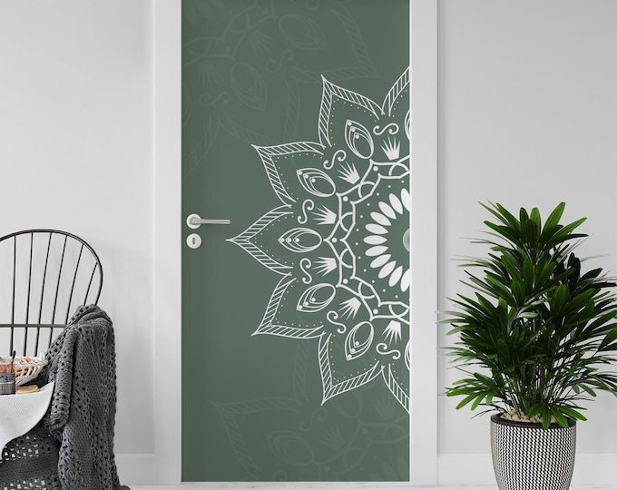 Sticker Decal for Door, Window, Fridge, Boho05 Abstract, Peel and Stick PVC