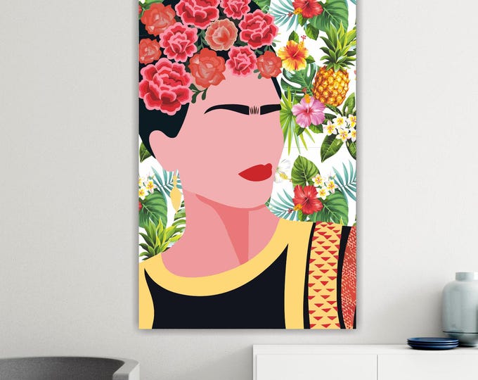 Frida Kahlo Reproduction, Ananas, Canvas Print: Pop Art, Ready to Hang