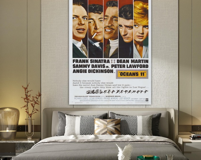 Ocean's Eleven Canvas Print: Handmade Movie Art Reproduction