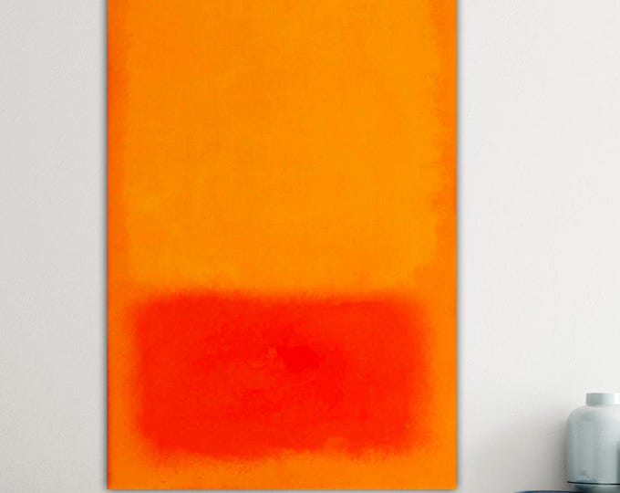 Rothko Art Reproduction Abstract Canvas Print Orange Red Ready to Hang