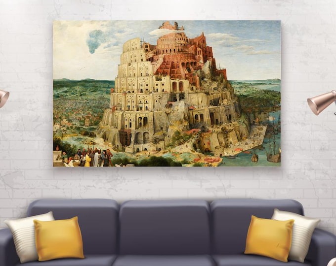 Bruegel Tower of Babel Canvas Print: Art Reproduction, Ready to Hang or Rolled Canvas