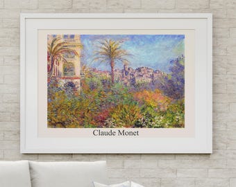 Claude Monet Print: Villas at Bordighera, Impressionist Art (Digital Download)