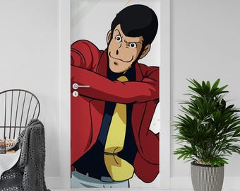 Sticker Decal for Door, Window, Fridge, Lupin Reproduction, Peel and Stick PVC