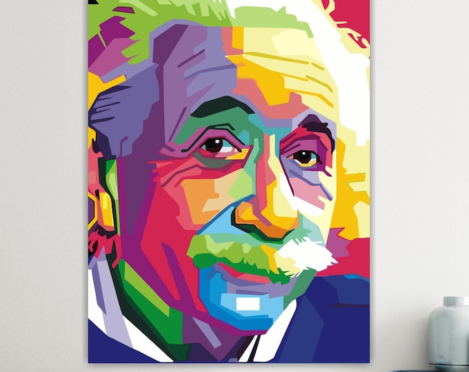 Einstein Portrait, Canvas Art Print: Reproduction on Canvas Ready to Hang