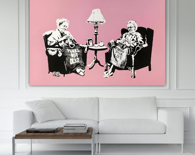 Graffiti Banksy Punk, Art Reproduction, Print on canvas, poster or ready to hang