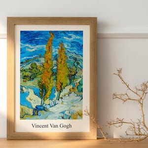 Digital download Vincent Van Gogh, The Poplars, Reproduction, Art print for wall decoration. Printable picture.