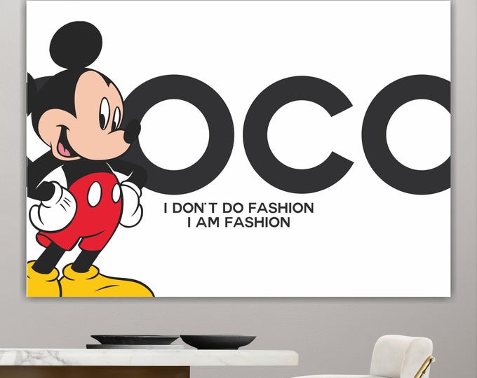 Gossip Girl Art Manifesto Print: Coco Mickey Reproduction on Cotton Canvas
