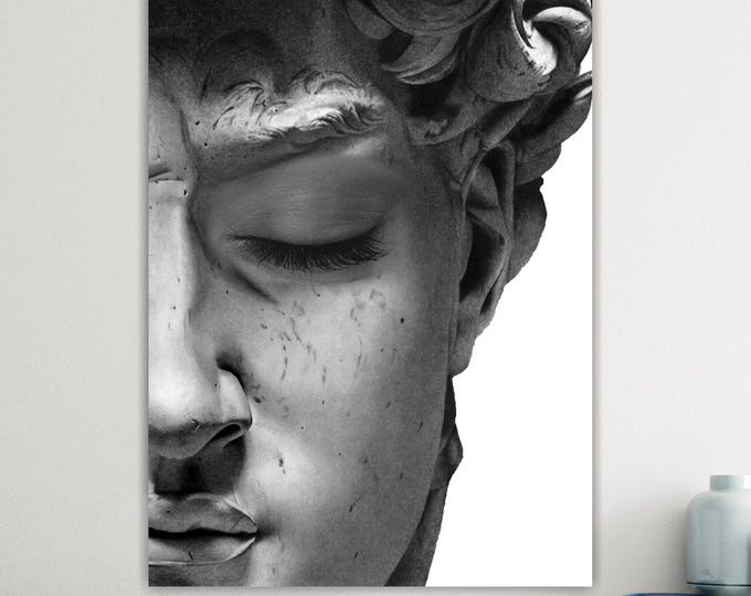 David Eye Closed Canvas Print: Classical Art Reproduction, Ready to Hang or Rolled