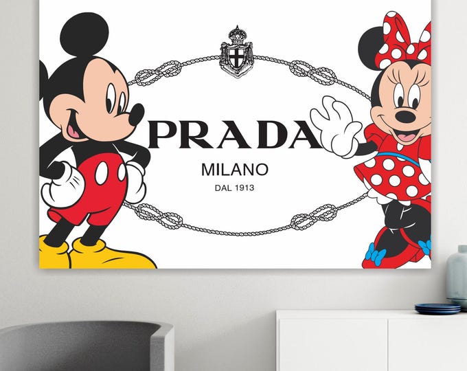 Gossip Girl Art Manifesto Print: Marfa Mickey & Minnie Reproduction on Cotton Canvas
