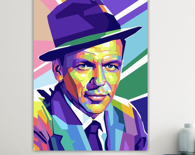 SInatra Portrait, Canvas Art Print: Reproduction on Canvas Ready to Hang
