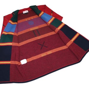 1980&#39;s RARE Lewinger France Long Line Knitted Open Cardigan