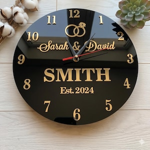 Custom Gold Acrylic Whatever I am Late Wall Clock