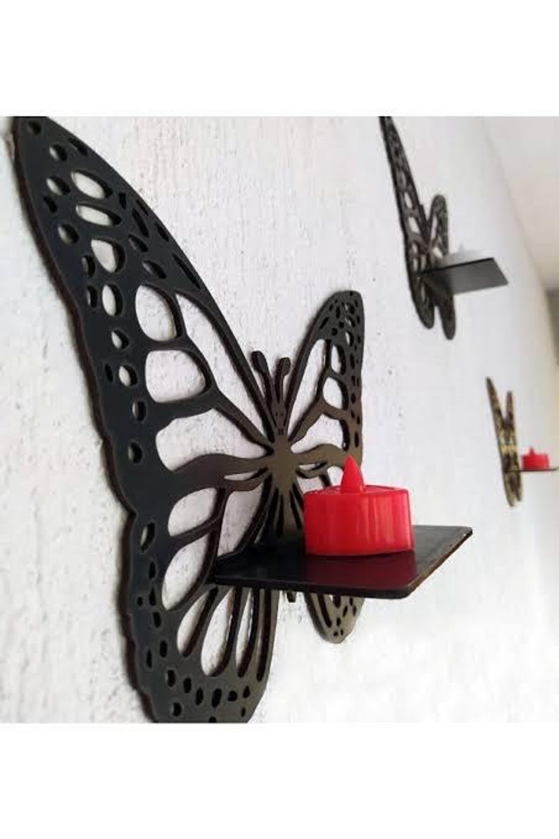 Handmade Butterfly Wall Shelf Set – Boho Kids Room Decor - Etsy