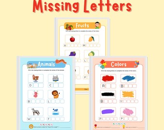 Fill in the Missing Letters – Alphabet Worksheets A–Z