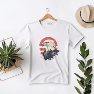 Eagle Graphic Tee, Unisex Apparel, Patriotic Shirt, Gift for Nature Lovers, Casual Wear, Summer Outfit