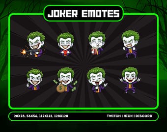 Joker Emotes Pack | Twitch & Discord Streaming Emotes (Digital Download)