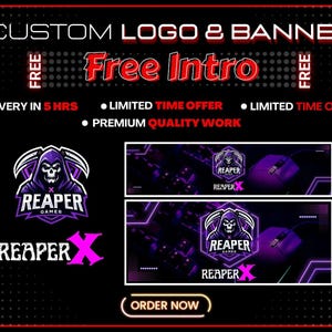 Christmas Edition | Custom Mascot Logo & Banner Design | Twitch, YouTube + FREE Intro Video