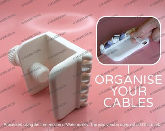 File STL per organizzatore di cavi personalizzabile - Portacavi stampabile in 3D - File per stampante 3D - Organizzatore di cavi STL - File di stampa 3D