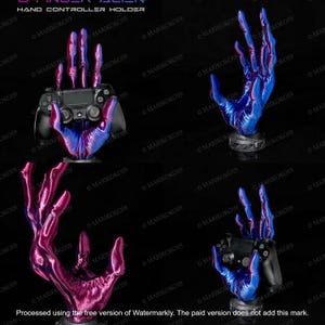 Alien Hand STL File - Controller Holder STL- 3D Printable Model for VR Controllers - Hand With 6 Finger Design - Controller Organizer