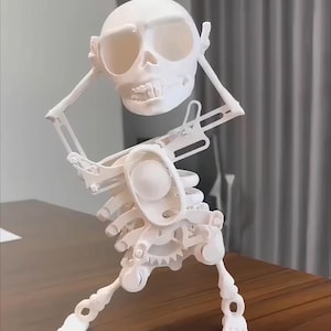 Articulated Skeleton STL Files - Dancing Skeleton 3D Printer Files - Funny Desk Toy - Halloween 3D Model - Dancing Skeleton STL File