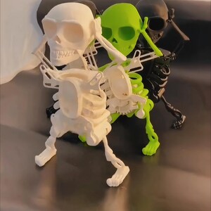 Articulated Skeleton STL Files - Dancing Skeleton 3D Printer Files - Funny Desk Toy - Halloween 3D Model - Dancing Skeleton STL File