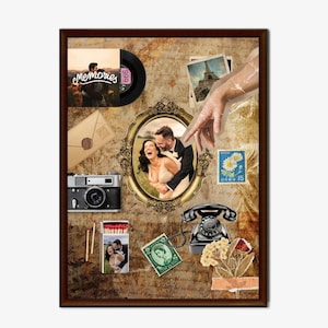 Printable Matchbox Matchbook Couples Custom Poster Personalized Anniversary Valentines Birthday Gift Canva Template Neutral Dorm Wall Decor
