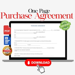 Land purchase agreement, Business purchase contract, automobile purchase agreement template, Sales agreement form, buying selling agreement