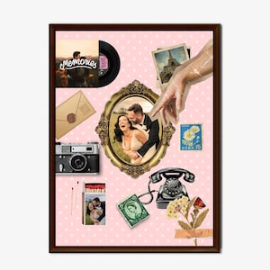 Printable Matchbox Matchbook Couples Custom Poster Personalized Anniversary Valentines Birthday Gift Canva Template Neutral Dorm Wall Decor