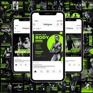 Fitness Posts, Fitness Content, Fitness Canva Template, Fitness Instagram Post, Fitness Trainer Social Media Post, Fitness Template Canva
