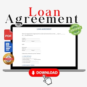 Family Loan Form, Family Loan Agreement Template, Simple Family Loan Contract PDF