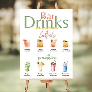 Graduation Party Lemonade Bar Menu