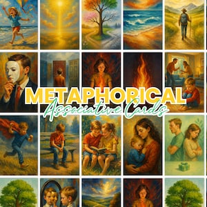 Associative Cards, Art therapy card, identity exploration, inner work, self-discovery activity, self-awareness cards, self-reflection tool
