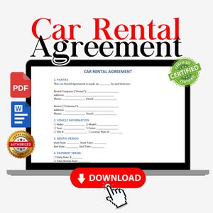 Rental car agreement, car lease agreement, car renting contract, vehicle rental form, car rental forms, car rental agreement, vehicle lease