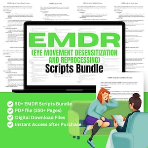 EMDR Scripts, EMDR Therapy Scripts, Trauma Therapist Intervention Techniques Workbook, Eye Movement Desensitization and Reprocessing