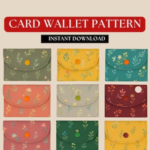 Naaipatroon minikaartportemonnee | Patroon creditcardhouder |  Pocket portemonnee pdf naaipatroon | Eenvoudig naaien van pasjes voor beginners
