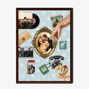 Printable Matchbox Matchbook Couples Custom Poster Personalized Anniversary Valentines Birthday Gift Canva Template Neutral Dorm Wall Decor