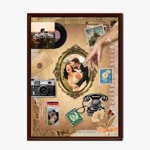 Printable Matchbox Matchbook Couples Custom Poster Personalized Anniversary Valentines Birthday Gift Canva Template Neutral Dorm Wall Decor