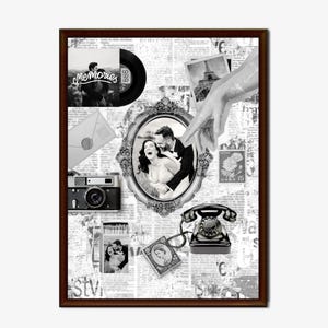 Printable Matchbox Matchbook Couples Custom Poster Personalized Anniversary Valentines Birthday Gift Canva Template Neutral Dorm Wall Decor