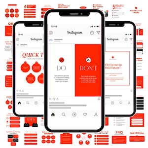 Facebook Realtor Posts Real Estate Template Bundle Realtor Branding Real Estate Instagram Posts Real Estate Canva Template Realtor Marketing