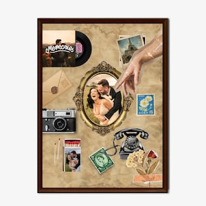 Printable Matchbox Matchbook Couples Custom Poster Personalized Anniversary Valentines Birthday Gift Canva Template Neutral Dorm Wall Decor