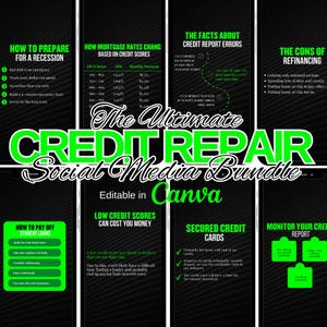 Credit Repair Instagram Post, Credit Repair Social Media Post, Credit Repair Canva Template,Credit Repair Marketing,Credit Repair Specialist