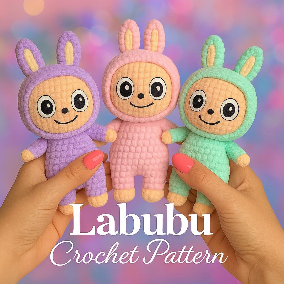 Labubu Tutorial Easy Labubu Crochet Pattern PDF - Labubu Monster Crochet - Crochet ...